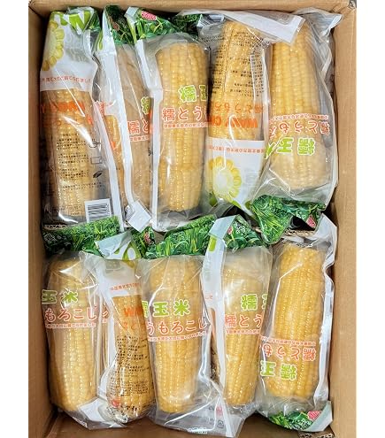 Amazon.co.jp: 黄糯玉米棒 【40点セット】モチとうもろこし 軸付き黄糯